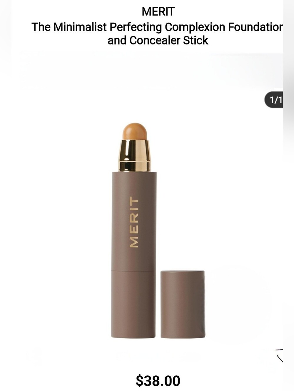 Minimalist Perfecting Complexion Foundation & Concealer Stick — Camel